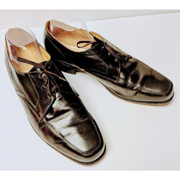 Vtg Florsheim Leather Dress Shoes MENS SIZE 11.5D Tobacco Brown 521740 Lace Up